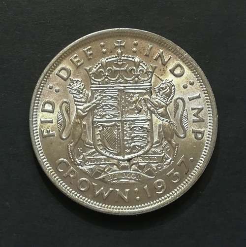 GREAT BRITAIN 1937 CROWN *NIK ON RIM*