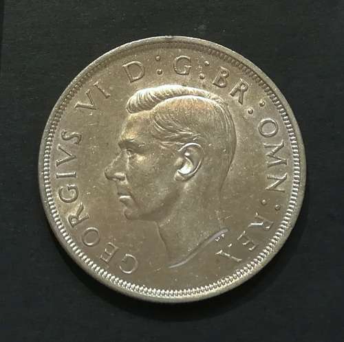 GREAT BRITAIN 1937 CROWN *NIK ON RIM*