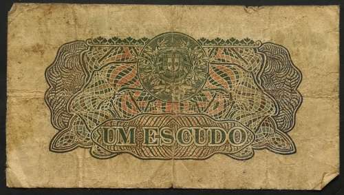 MOZAMBIQUE 1944 1 ESCUDO NOTE **FILLER**