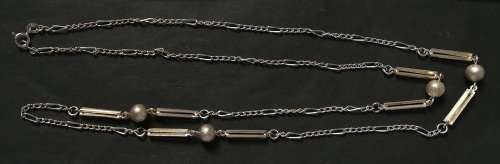 VINTAGE 835 SILVER MID CENTURY NECKLACE 800MM 17.8 GRAMS MAKER F.N.
