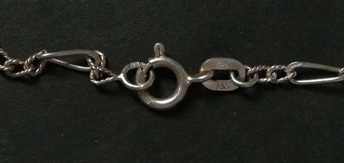 VINTAGE 835 SILVER MID CENTURY NECKLACE 800MM 17.8 GRAMS MAKER F.N.