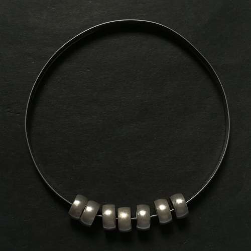 STERLING SILVER GOOD LUCK  BRACELET 7 RINGS FIT 180MM 9 GRAMS