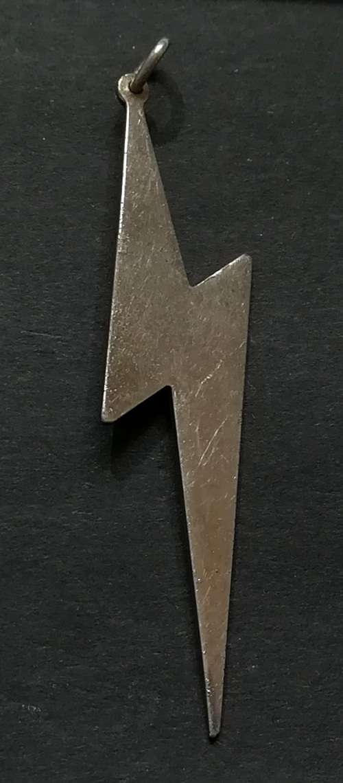 STERLING SILVER LIGHTNING PENDANT 50MM