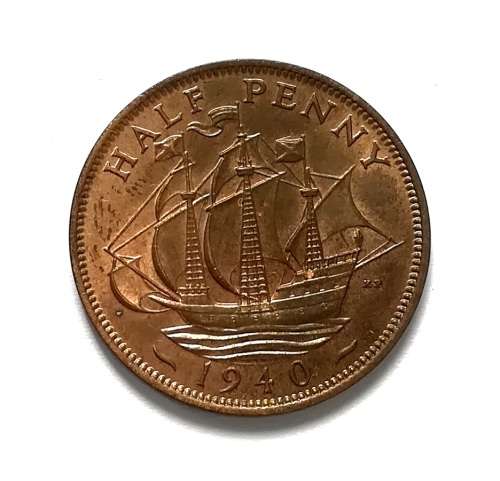 GREAT BRITAIN 1940 HALF PENNY **EXCELLENT**
