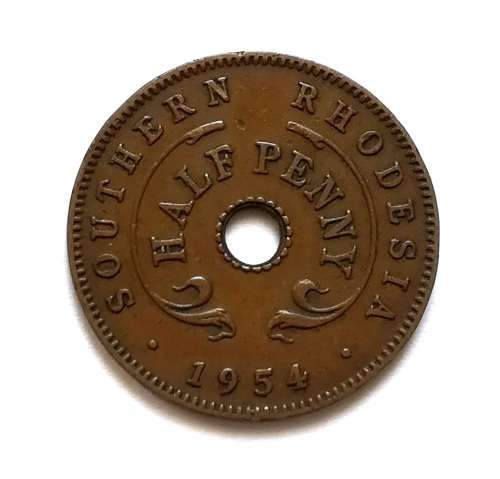 SOUTHERN RHODESIA 1954 HALF PENNY