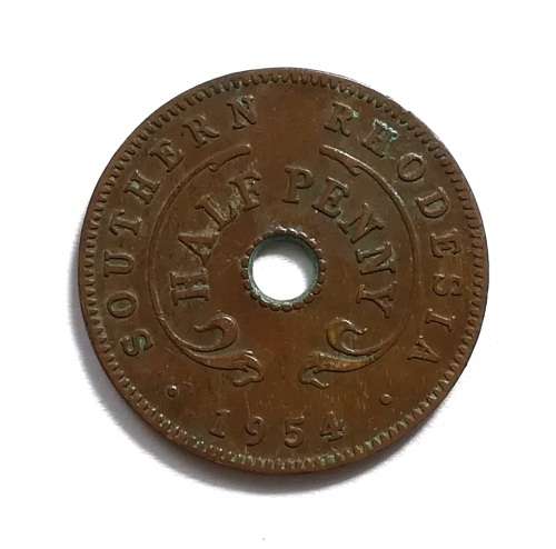 SOUTHERN RHODESIA 1954 HALF PENNY