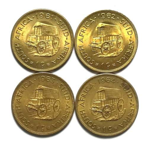 REPUBLIC 1 CENT 1961 TO 1964 FULL SET (4 COINS)