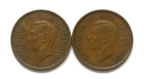 UNION 1942  HALF  PENNY (2 COINS)