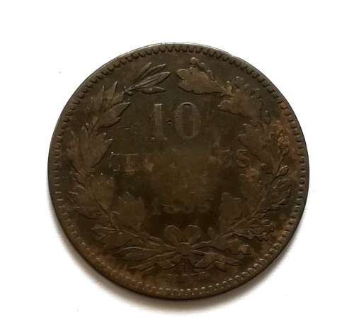 LUXEMBOURG 1855 10 CENTIMES