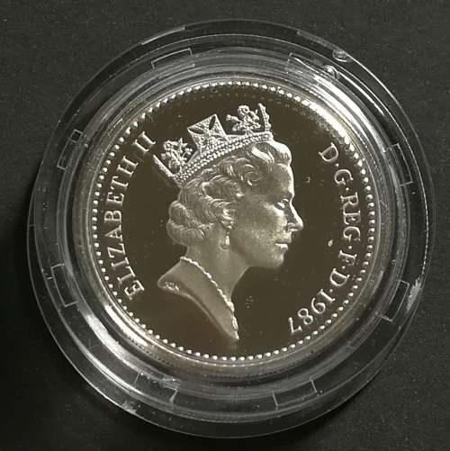UNITED KINGDOM 1987 PROOF SILVER POUND