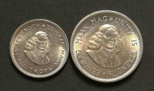 REPUBLIC 1964 5+10 CENTS (2 COINS)