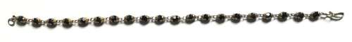 9CT GOLD AND HEMATITE BRACELET 3.9 GRAMS 175MM