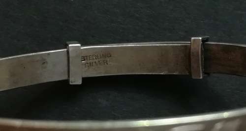 STERLING SILVER CHILD BANGLE 5.1 GRAMS 130MM