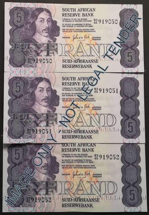GPC DE KOCK 5 RAND 2ND ISSUE (3 NOTES SEQUENCE)