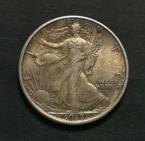 UNITED STATES 1917 SILVER WALKING LIBERTY HALF DOLLAR