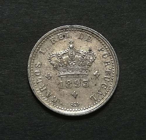 PORTUGAL 1893 SILVER 50 REIS