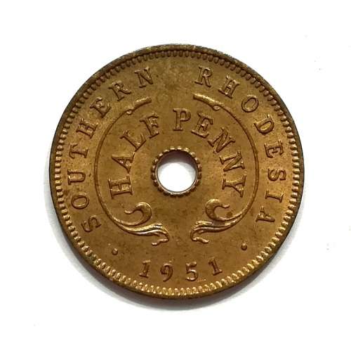 SOUTHERN RHODESIA 1951 HALF PENNY **EXCELLENT**
