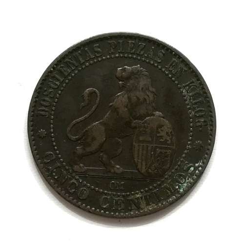 SPAIN 1870 5 CENTIMOS