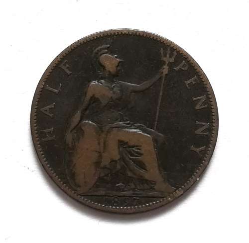 GREAT BRITAIN 1897 HALF PENNY