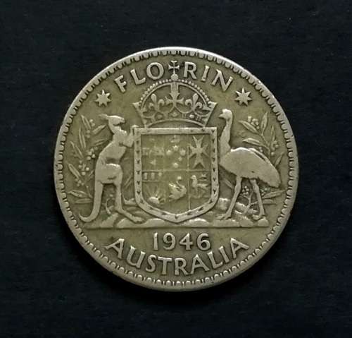AUSTRALIA 1946 SILVER FLORIN