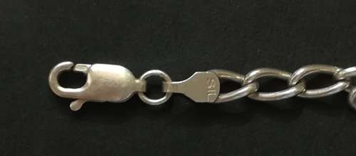 STERLING SILVER CHAIN BRACELET 190MM 4.8 GRAMS