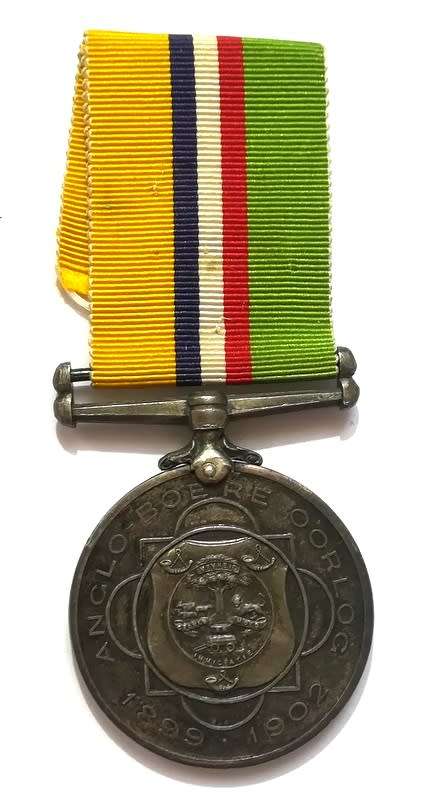 ANGLO BOER WAR 1899-1902 MEDAL - BURGER JJ PRINSLOO