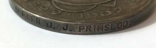 ANGLO BOER WAR 1899-1902 MEDAL - BURGER JJ PRINSLOO