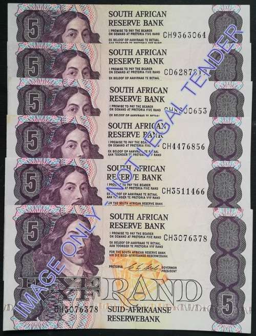 C L STALS  5 RAND 1ST ISSUE 6 NOTES **BID PER NOTE**