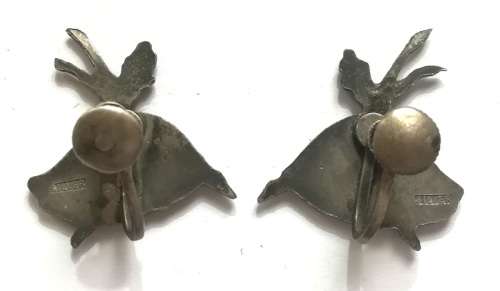 STERLING SILVER EARRINGS *BALLERINA** 20X20MM 6.5G