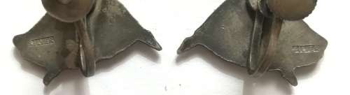 STERLING SILVER EARRINGS *BALLERINA** 20X20MM 6.5G