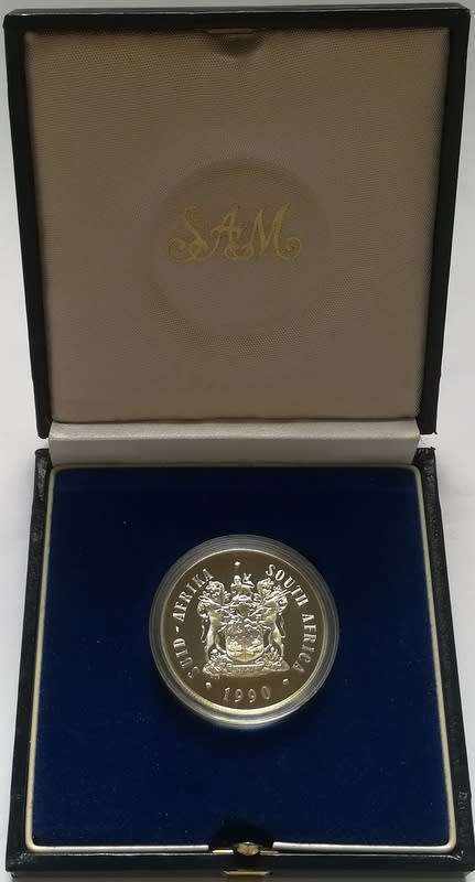 REPUBLIC 1990 PROOF SILVER 1 RAND S A M