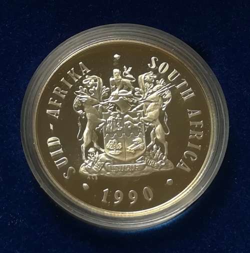 REPUBLIC 1990 PROOF SILVER 1 RAND S A M