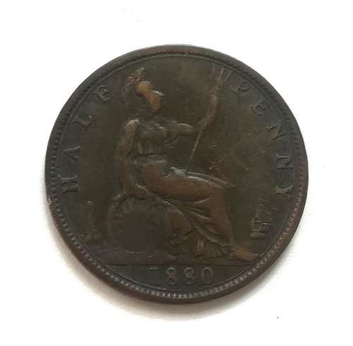 GREAT BRITAIN 1880 HALF PENNY