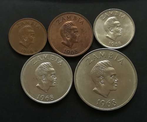 ZAMBIA 1968 1 + 2 +5 +10 NGWEE (5 COINS)