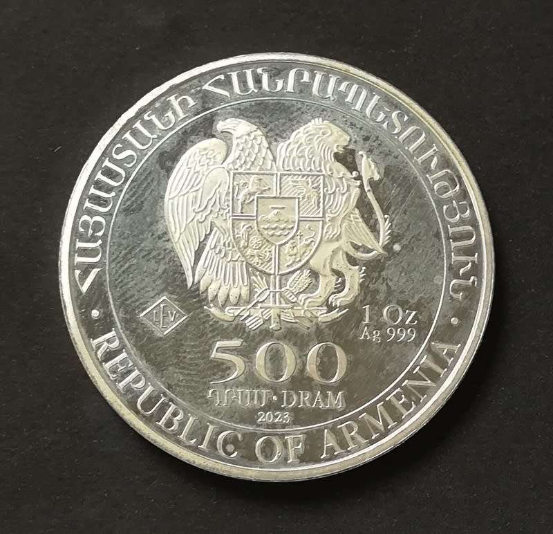 REPUBLIC OF ARMENIA 2023 FINE SILVER 10Z `NOAH`S ARK`