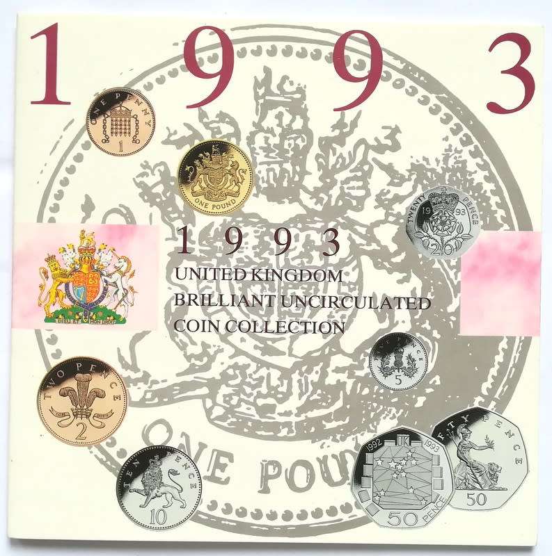UNITED KINGDOM 1993 BRILLIANT UNC COIN SET