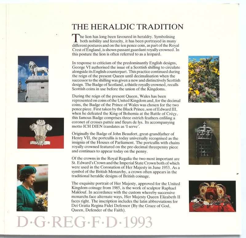 UNITED KINGDOM 1993 BRILLIANT UNC COIN SET