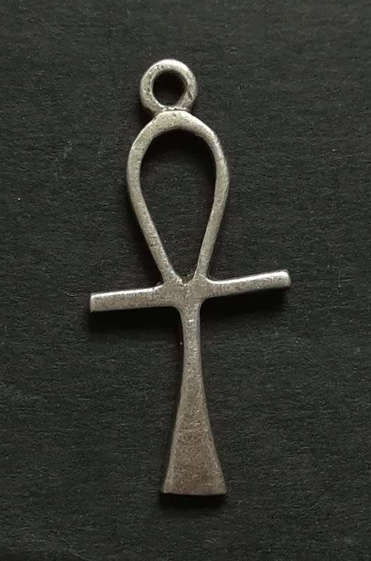 STERLING SILVER CHARM - ANKH 11 X 24MM 1GRAMS