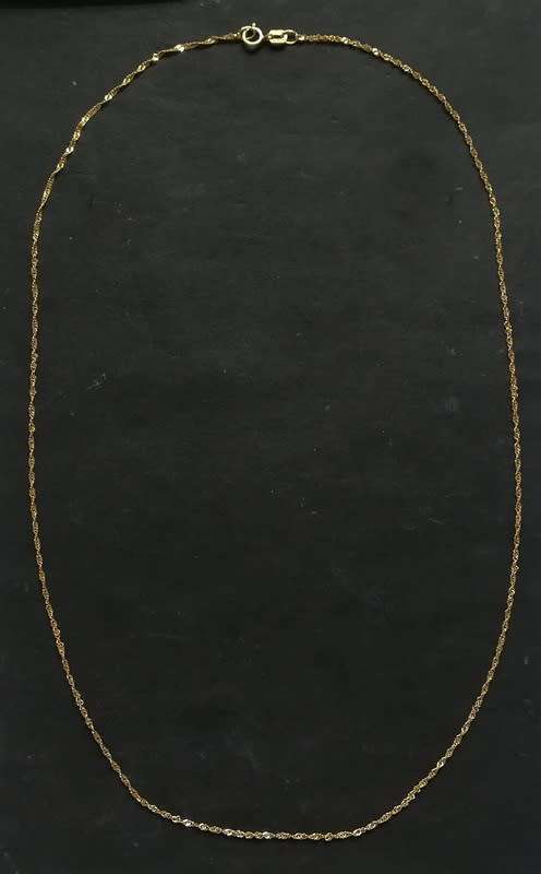 9CT GOLD ITALY NECKLACE 550MM 0.8 GRAMS