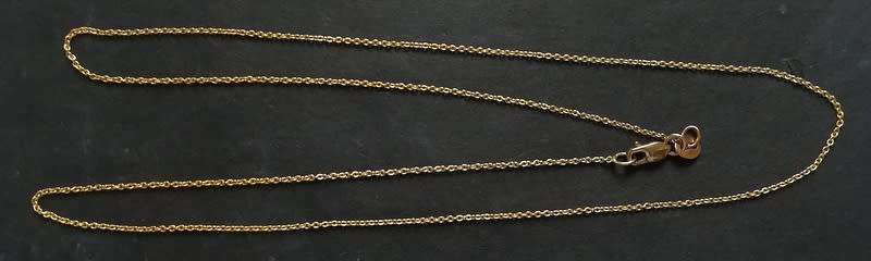 9CT GOLD  NECKLACE 551MM 1.1 GRAMS
