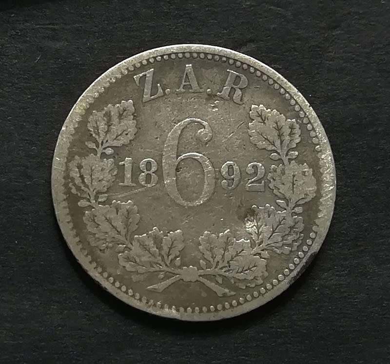 ZAR 1892 6 PENCE **FILLER COIN**