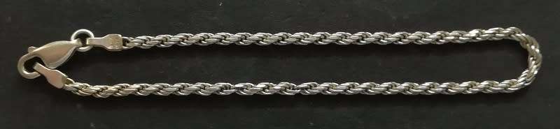 STERLING SILVER BRACELET 3G 190MM