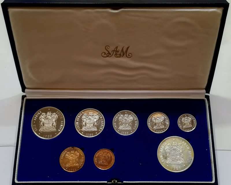 REPUBLIC 1986 S A M SHORT PROOF SET - SILVER RAND
