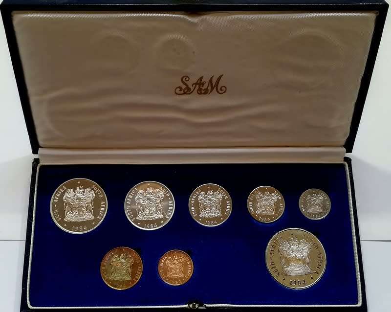 REPUBLIC 1984 S A M SHORT PROOF SET - SILVER RAND