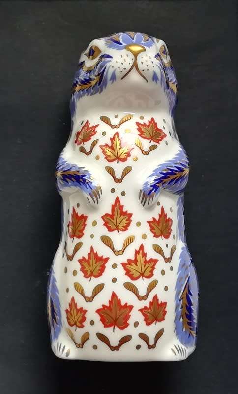 ROYAL CROWN DERBY CHIPMUNK PAPERWEIGHT/ORNAMENT 105X42MM