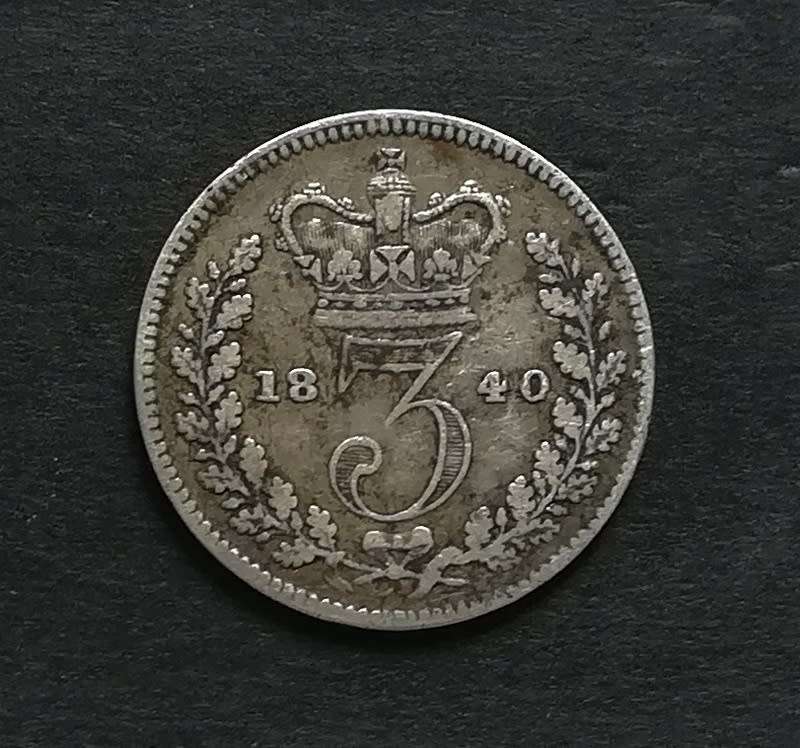 GREAT BRITAIN 1840 3 PENCE *SILVER*