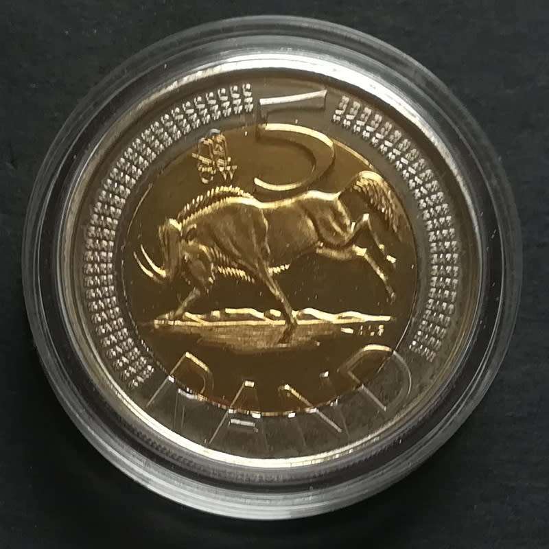 2012 S A M 5 RAND *STRUCK ON OOM PAUL COIN PRESS** PROOF-LIKE