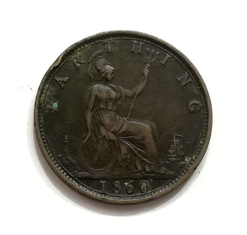 GREAT BRITAIN 1860 1/4 PENNY