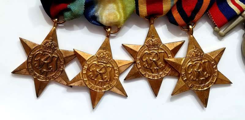WW2 SET OF 7 SOUTH AFRICAN NAVY MEDALS AWARDED TO 67445 R E WILSON S A N FULL SIZE