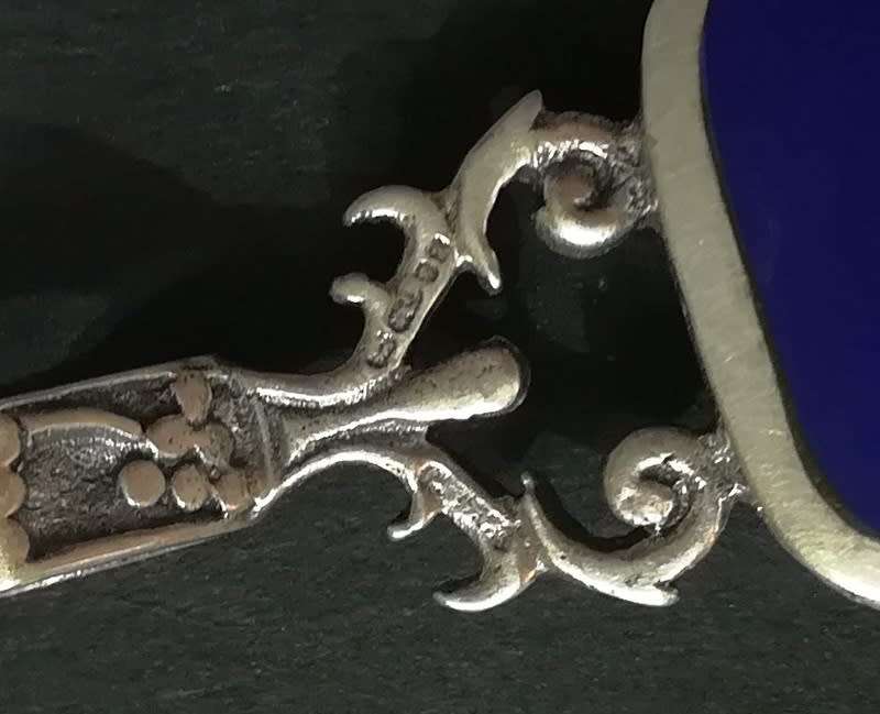 STERLING SILVER DOUBLE SIDED PENDANT - MARKED INSIDE LOOP 45X15MM